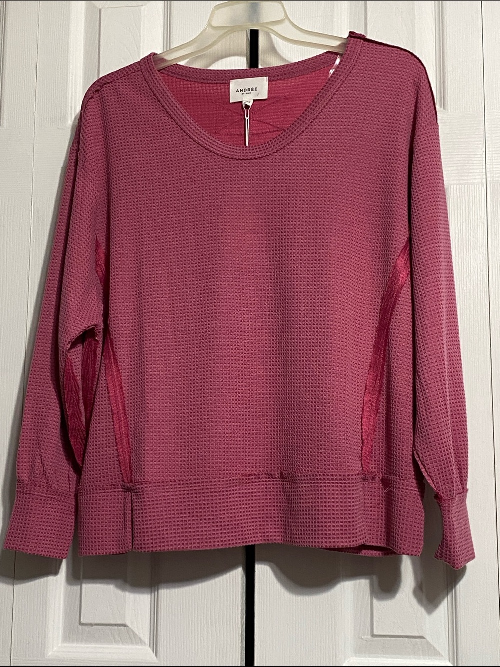 Andree soft oversized pink round Top size SMALL
